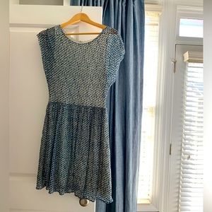 Anthropologie dress (blue and white)